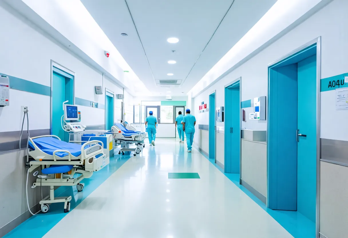 A group of diverse medical professionals standing together.